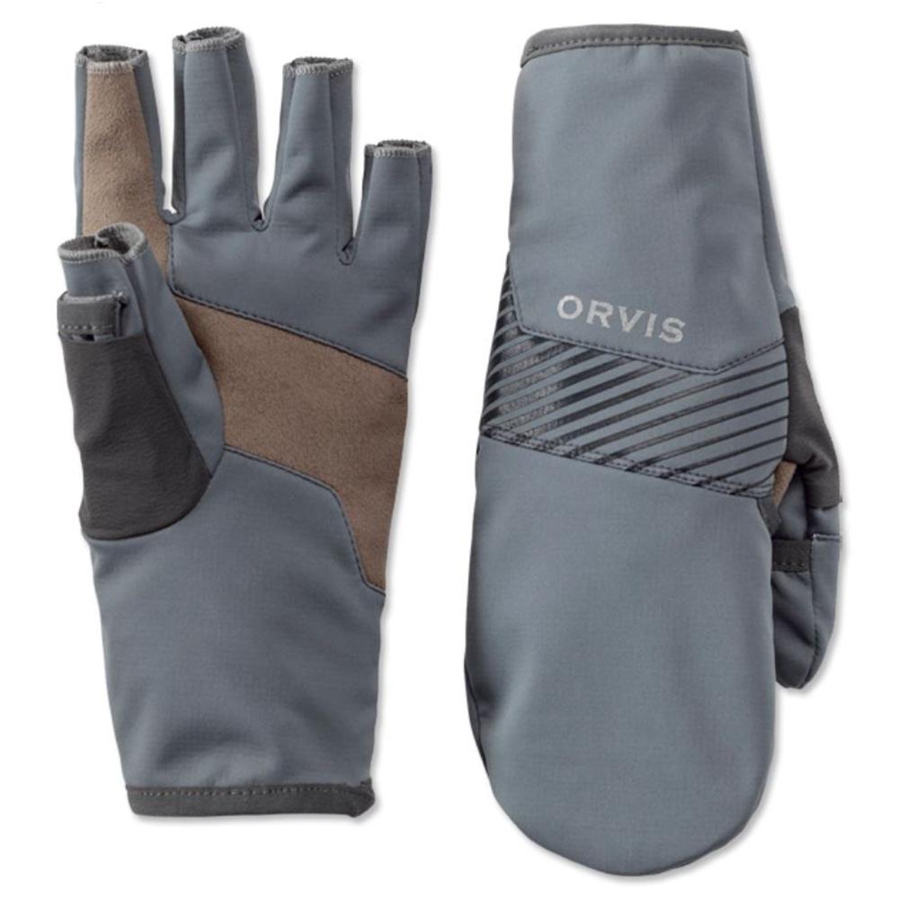 Orvis Softshell Convertible Mitts in Turbulence